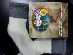 Angora Termal Şeker/Yatak Çorabı (Dikişsiz) S - Krem